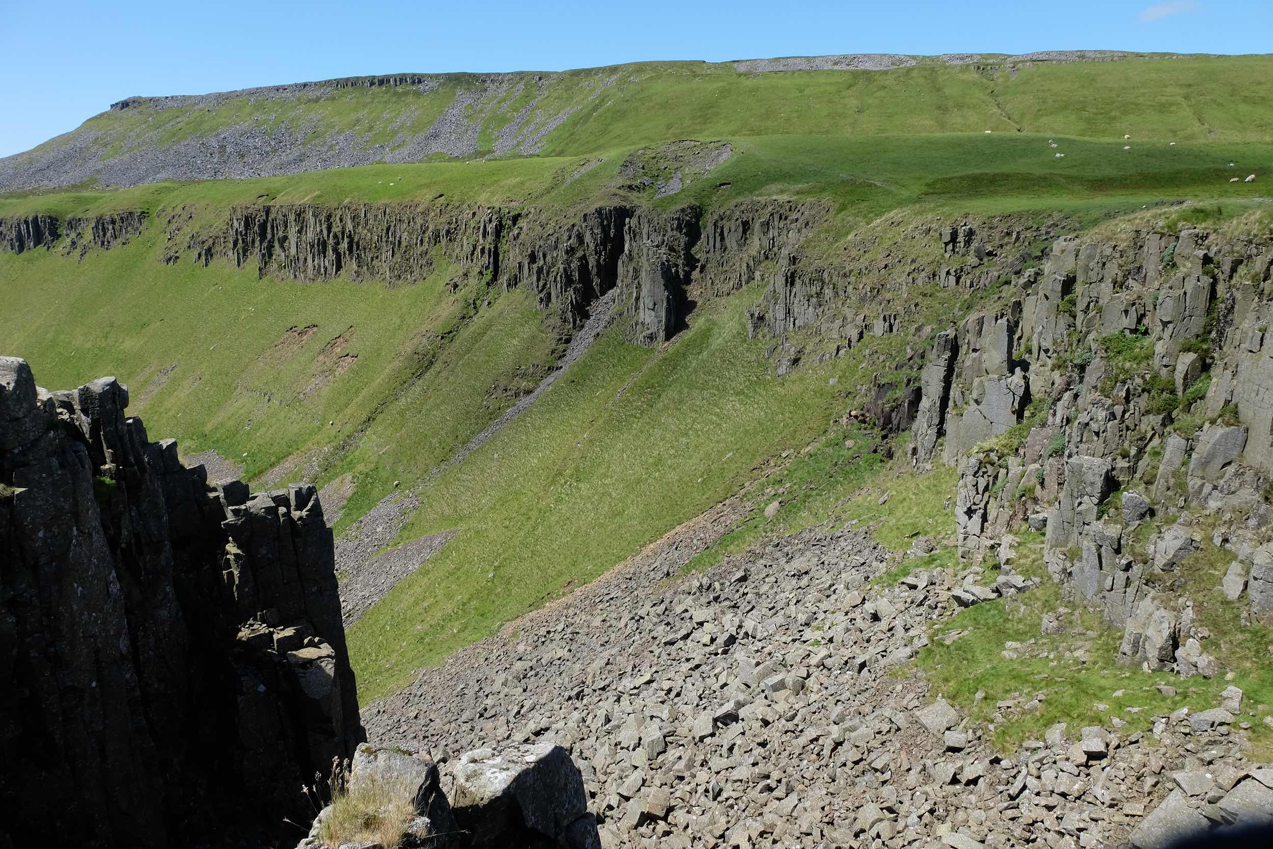 The Pennine Way skirts the northern rim of High Cup Gill