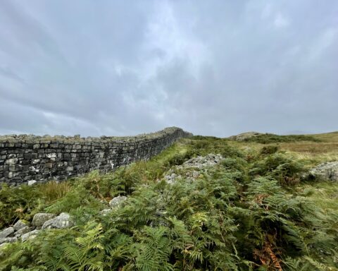 Outside wall of Hardknott fort, Eskdale