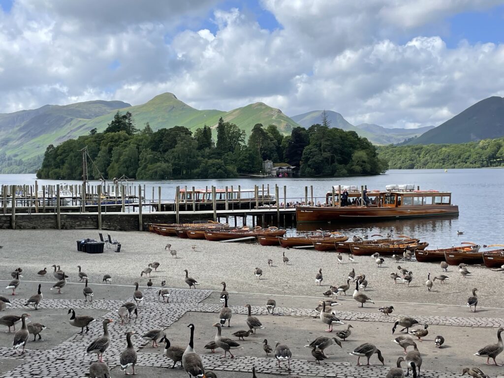 Keswick Launch with Cat Bells in background