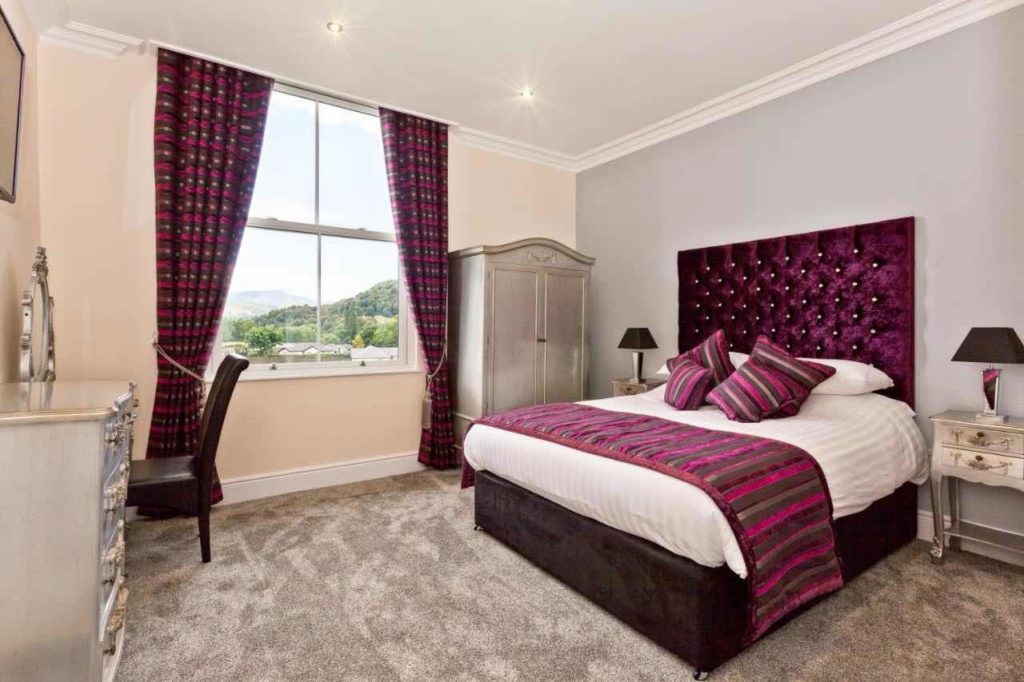 A bedroom in Diamond Lodge Boutique in Ambleside -  best places to stay in the Lake District