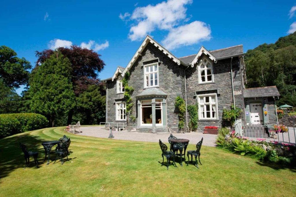 The manicured garden at Hazel Bank Country House, Rosthwaite - best places to stay in the Lake District