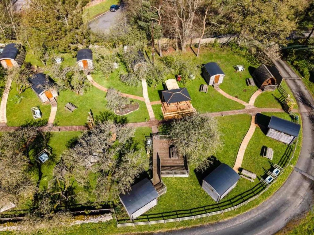 Ariel View of the Orchards Hideaway in Penrith.