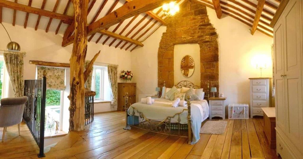 The internal arboreal architecture inside The Tree House at St Bees.