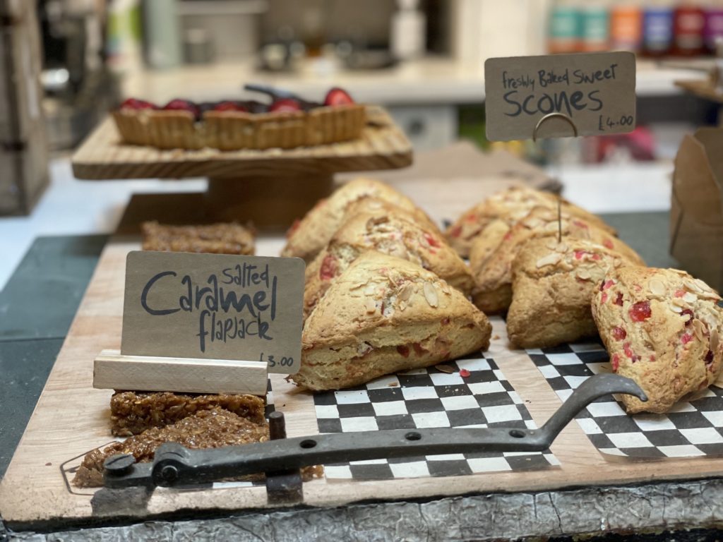 Cakes on offer at Joeys Cafe Wray Castle