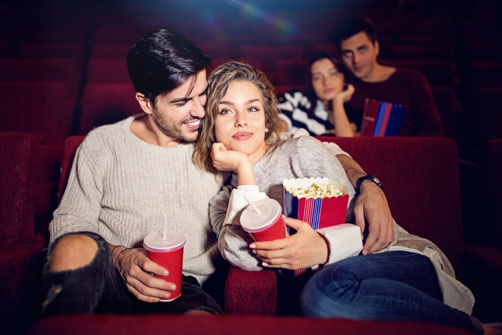 Couple at cinema - Things to do in the Lake District for couples