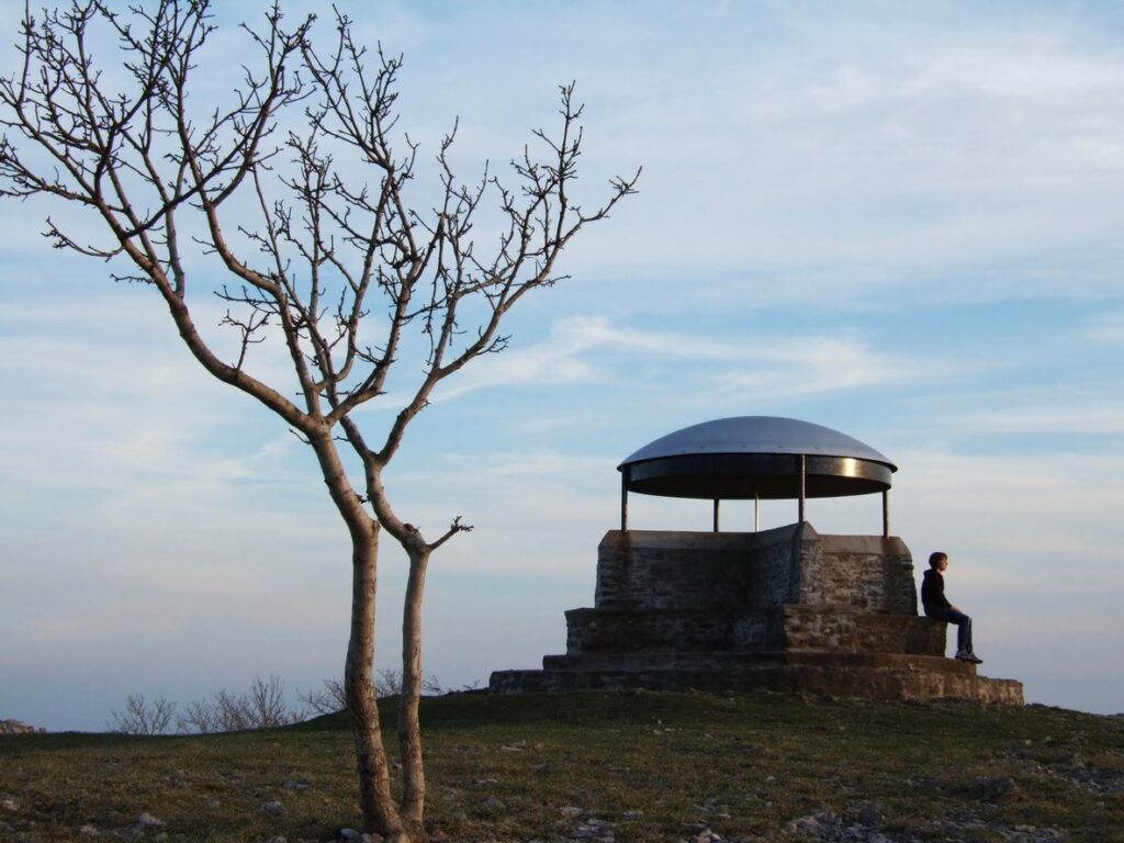 The Mushroom on Scout Scar, near Kendal.  Family friendly walks in the Lake District