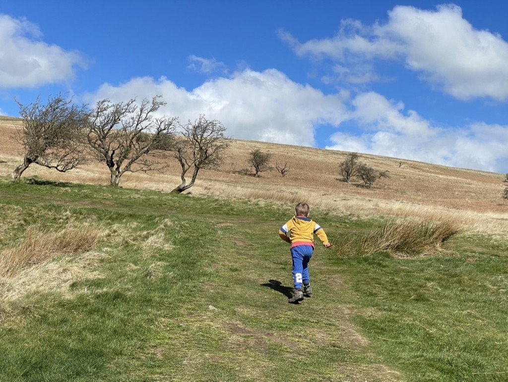 Running up the Grassy path of Binsey