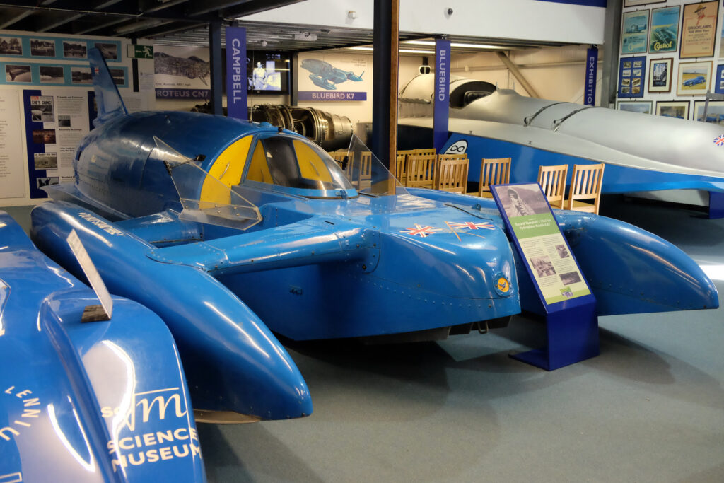 Replica of the Bluebird K7 jet hydroplane - Lakeland Motor Museum - 