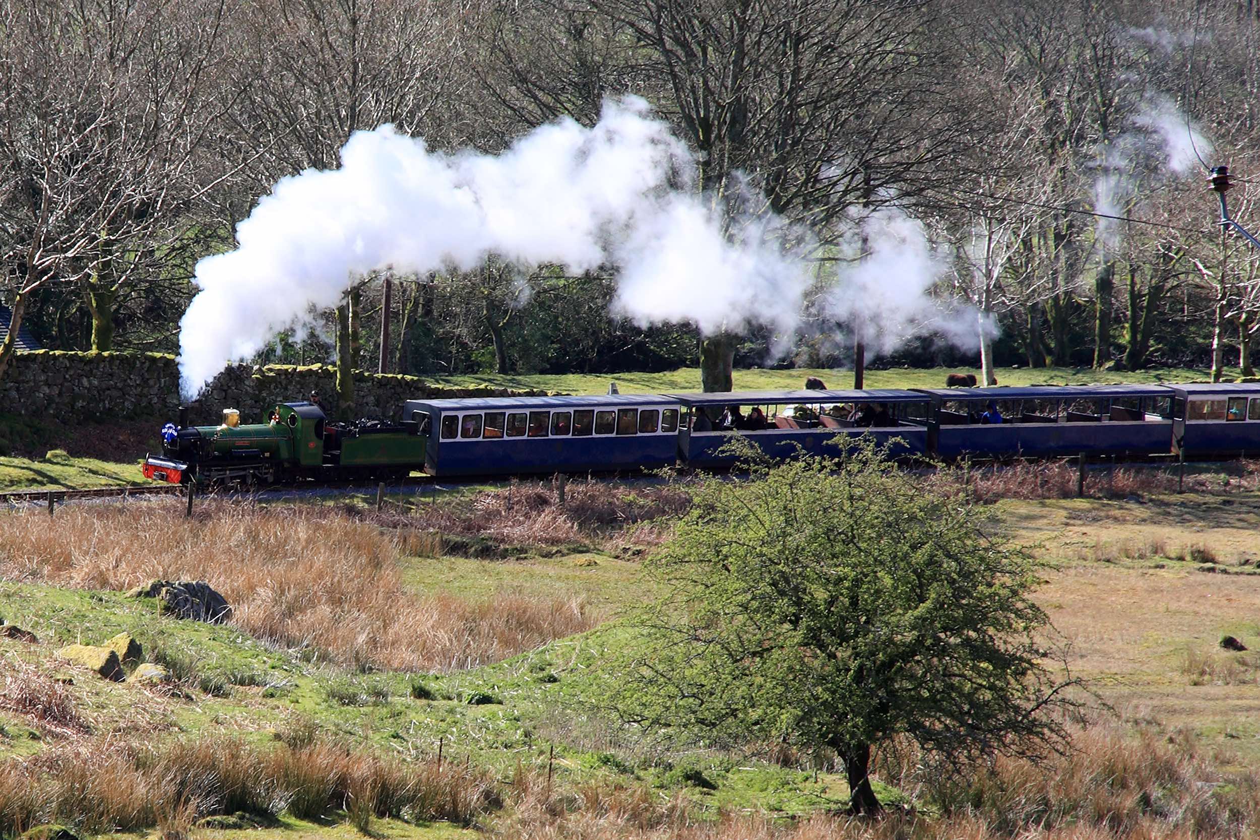 The La'al Ratty heading up into Eskdale