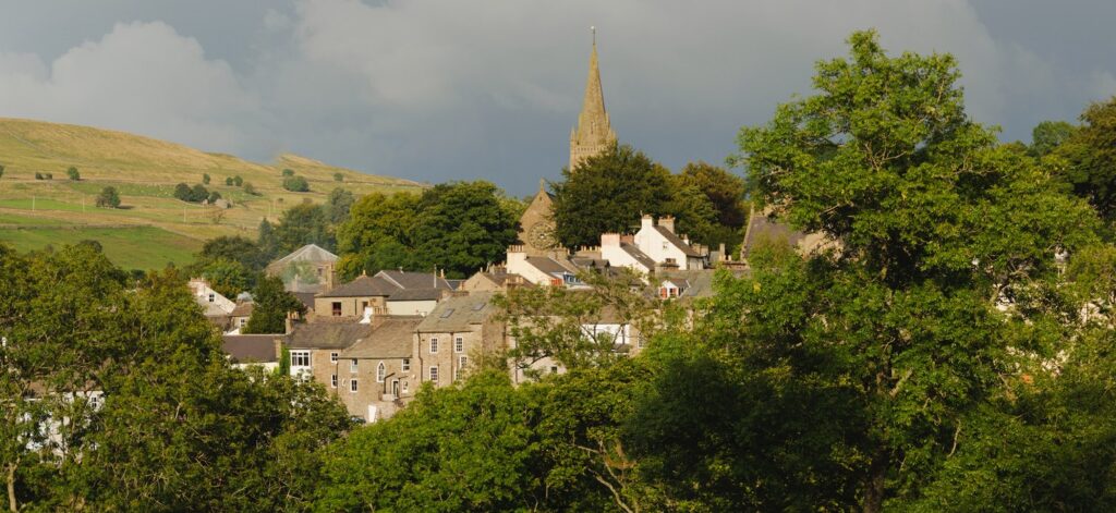 A panoramic view of the North Pennine town of Alston