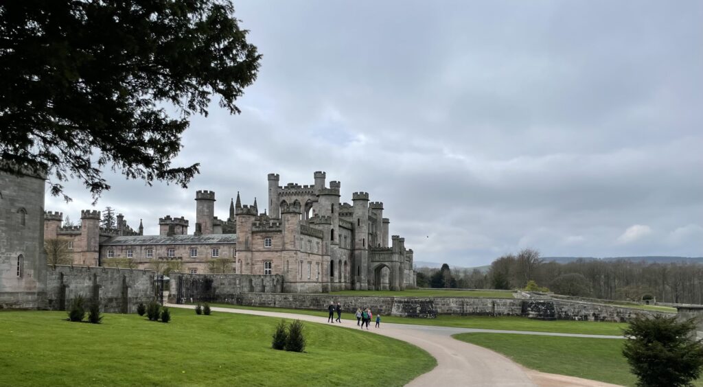 pathing leading from carpark to Lowther Castle and Gardens