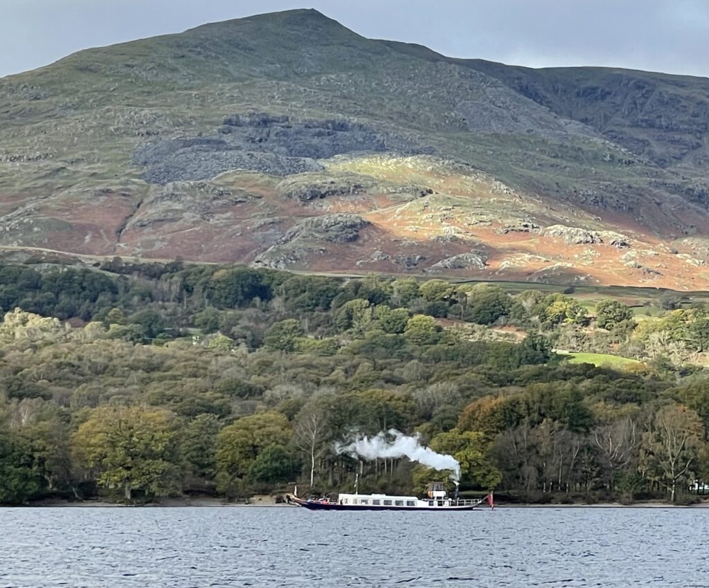 Coniston Old man from Coniston Water with the Gondola