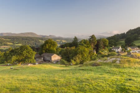 A view of Hill Top, Near Sawrey, Cumbria, home of Beatrix Potter