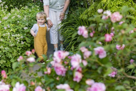 Little boy in the garden at Hill Top 