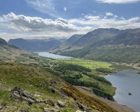 Buttermere and Crummock Water from Rannerdale Knotts