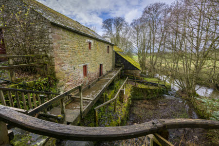 The Mill and mill race at Acorn Bank, Cumbria