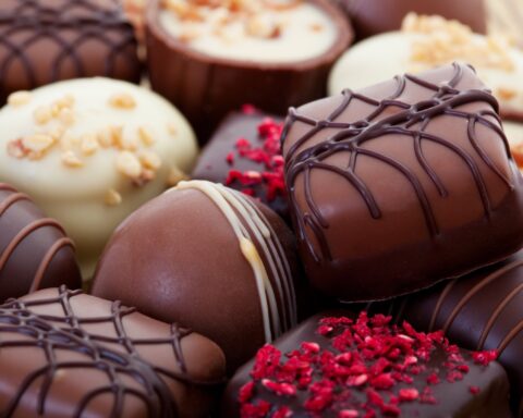 An assortment of chocolate